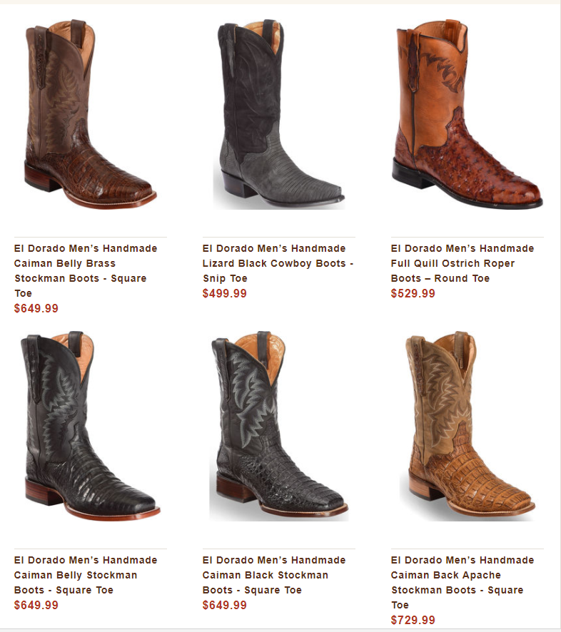 el dorado caiman boots