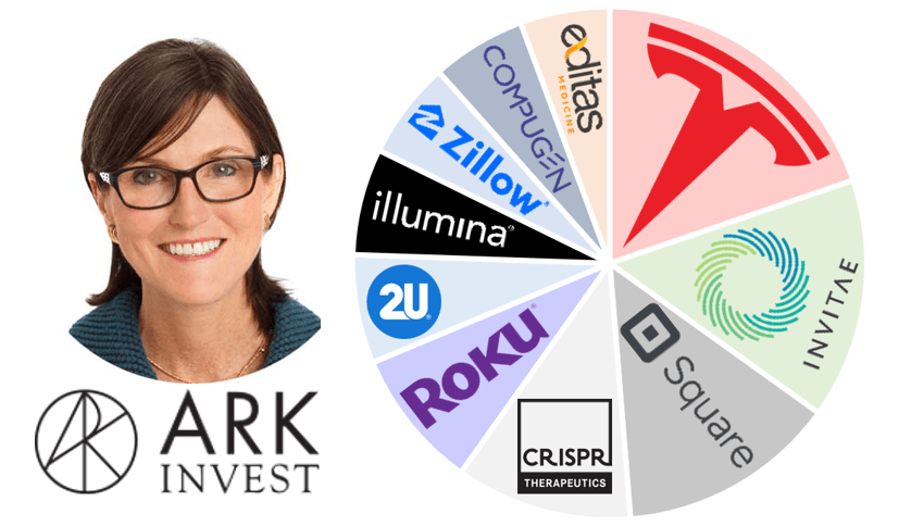Cathie Wood, the ARK Invest hedge manager, handles a number of actively traded investments in the company's stock portfolio