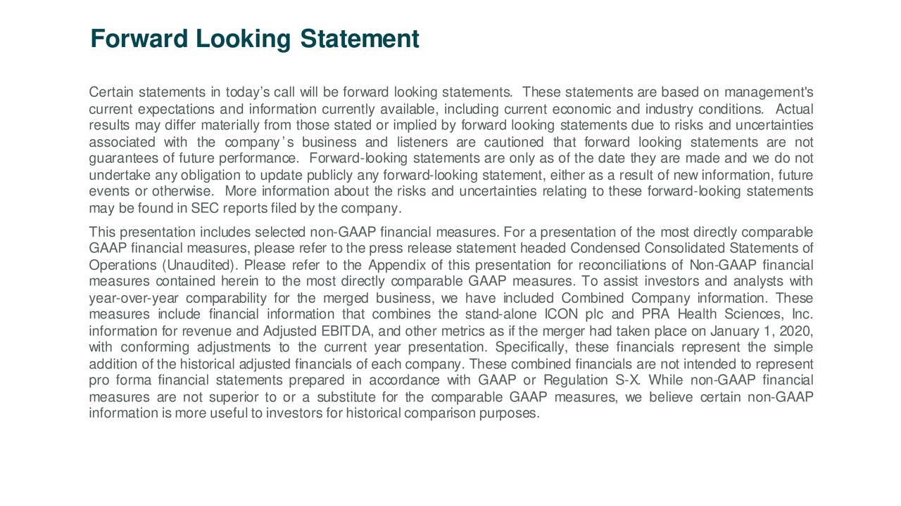 ICON Public Limited Company 2021 Q3 - Results - Earnings Call ...