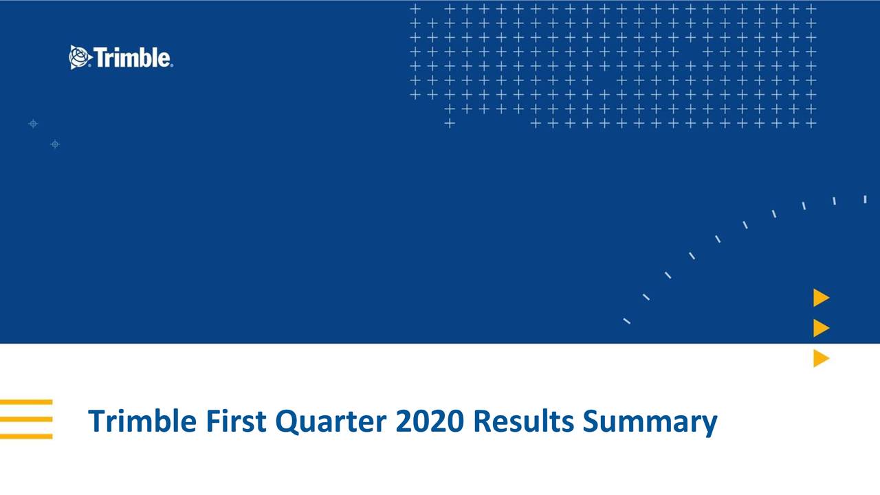 Trimble First Quarter 2020 Results Summary