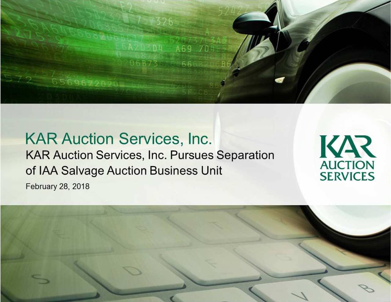 KAR Auction (KAR) Investor Presentation Slideshow (NYSEKAR