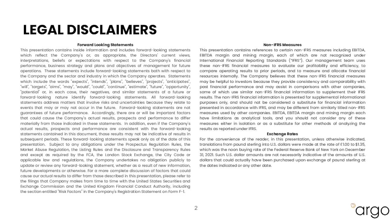 Argo Blockchain plc 2021 Q4 Results Earnings Call Presentation