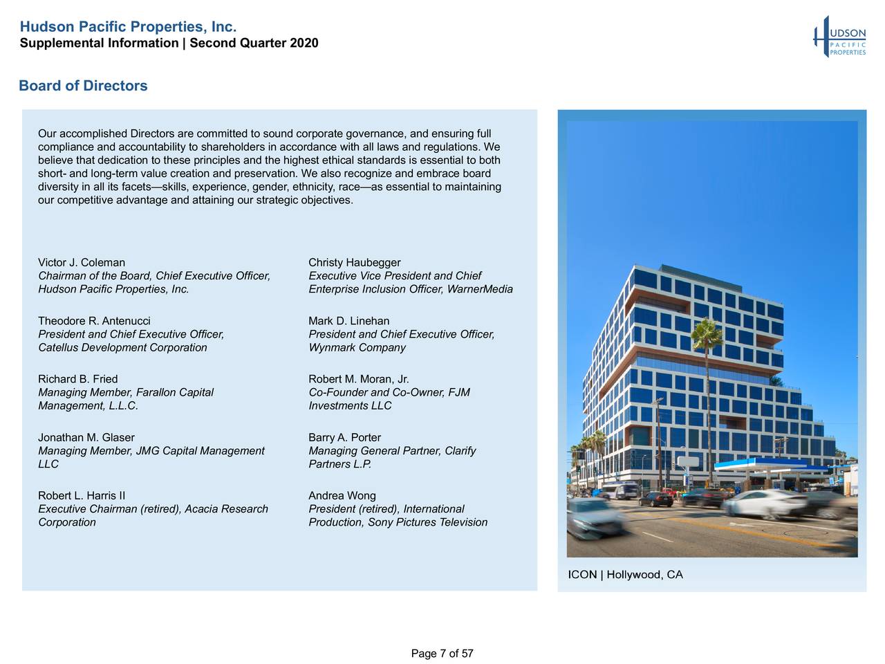 Hudson Pacific Properties, Inc. 2020 Q2 Results Earnings Call