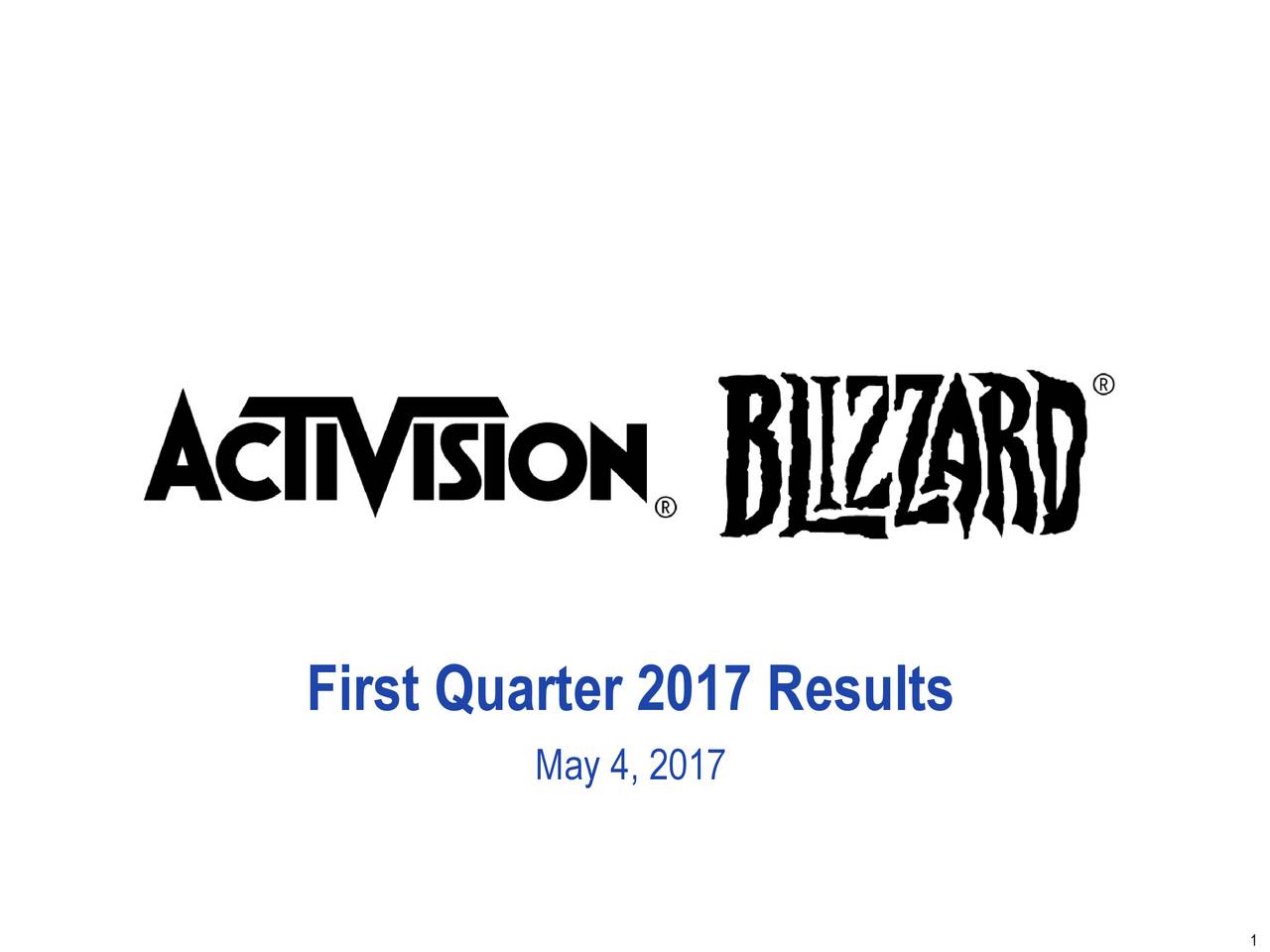 First Quarter 2017 Results