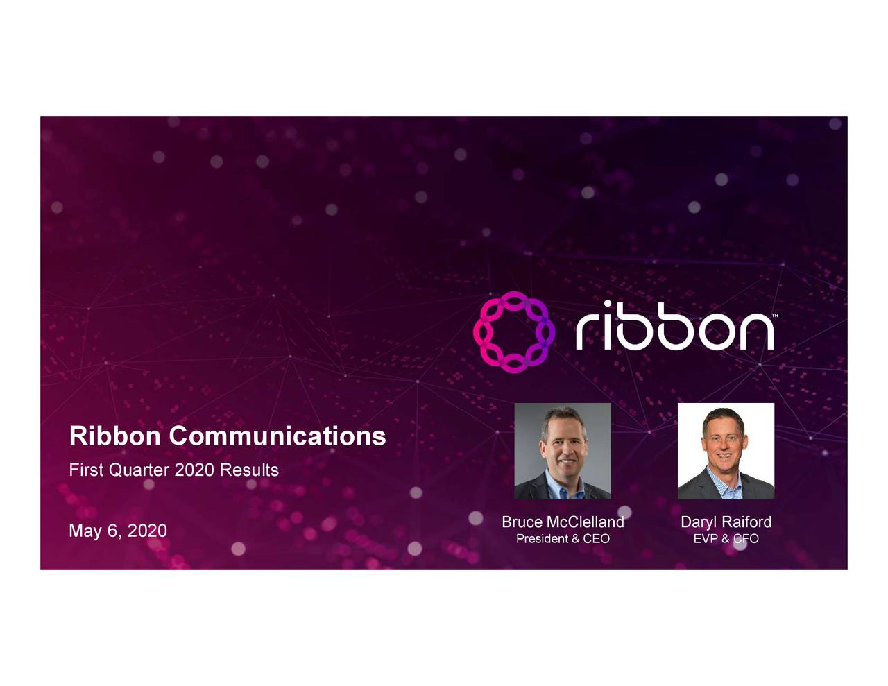 Ribbon Communications Inc. 2020 Q1 Results Earnings Call