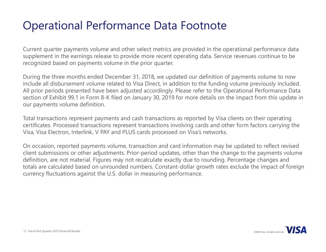 Visa Inc. 2020 Q1 - Results - Earnings Call Presentation (NYSE:V) | Seeking  Alpha