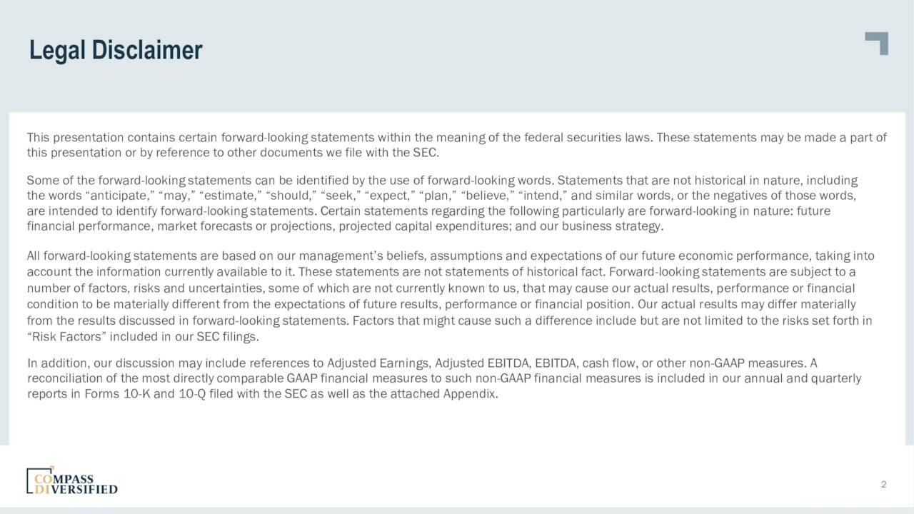 Compass Diversified 2023 Q2 Results Earnings Call Presentation