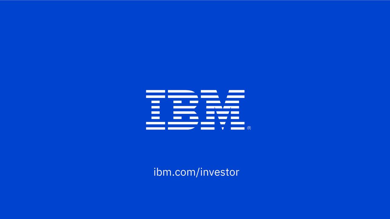 International Business Machines Corporation 2020 Q3 Results