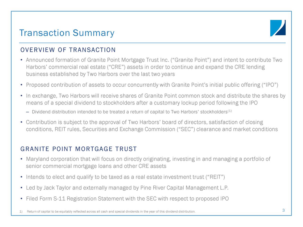 Two Harbors Investment (TWO) Investor Presentation Slideshow (NYSETWO) Seeking Alpha