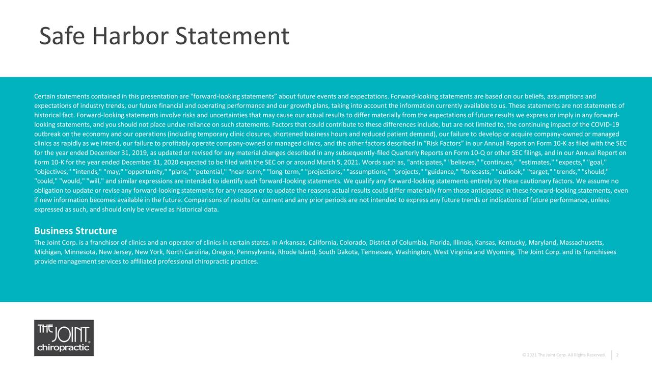 Safe Harbor Statement