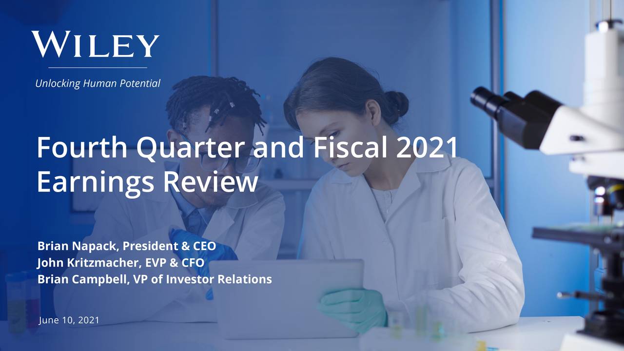John Wiley & Sons, Inc. 2021 Q4 Results Earnings Call Presentation
