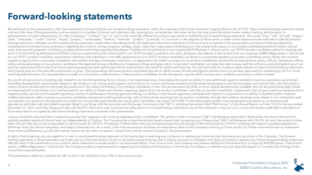 Forward-looking statements