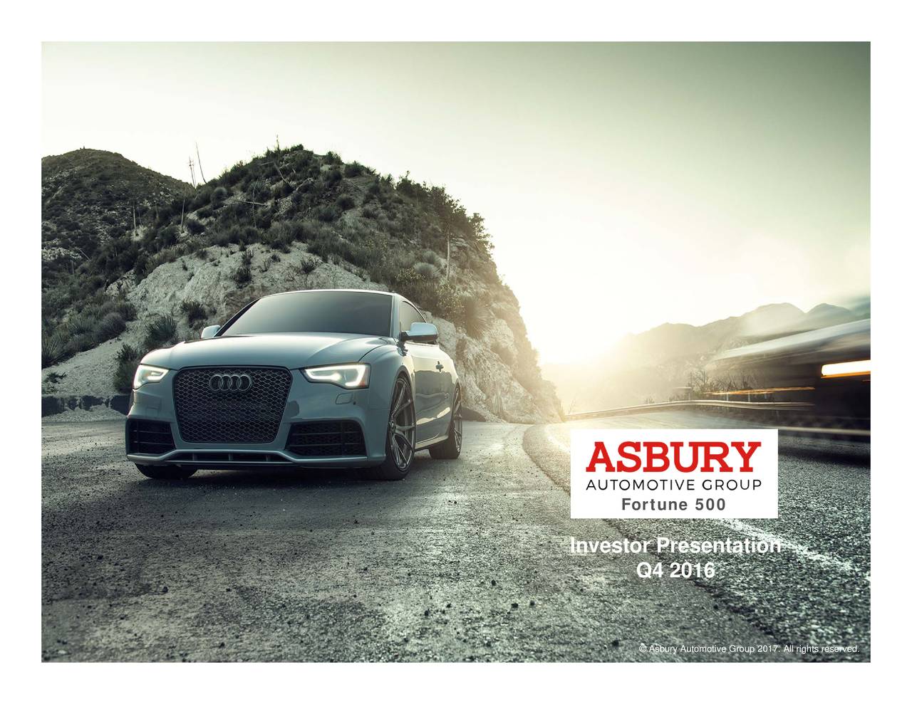 Asbury Automotive Group, Inc. 2016 Q4 Results Earnings Call Slides