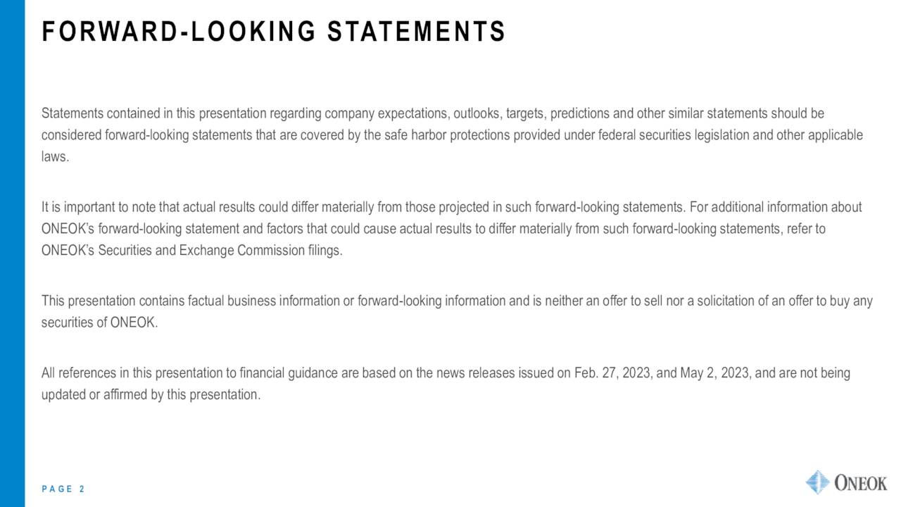 FORWARD-LOOKING STATEMENTS