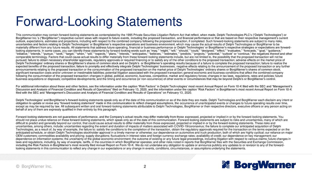 Forward-Looking Statements
