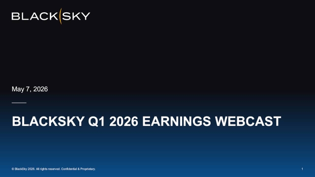 BlackSky Technology Inc. 2026 Q1 - Results - Earnings Call Presentation ...