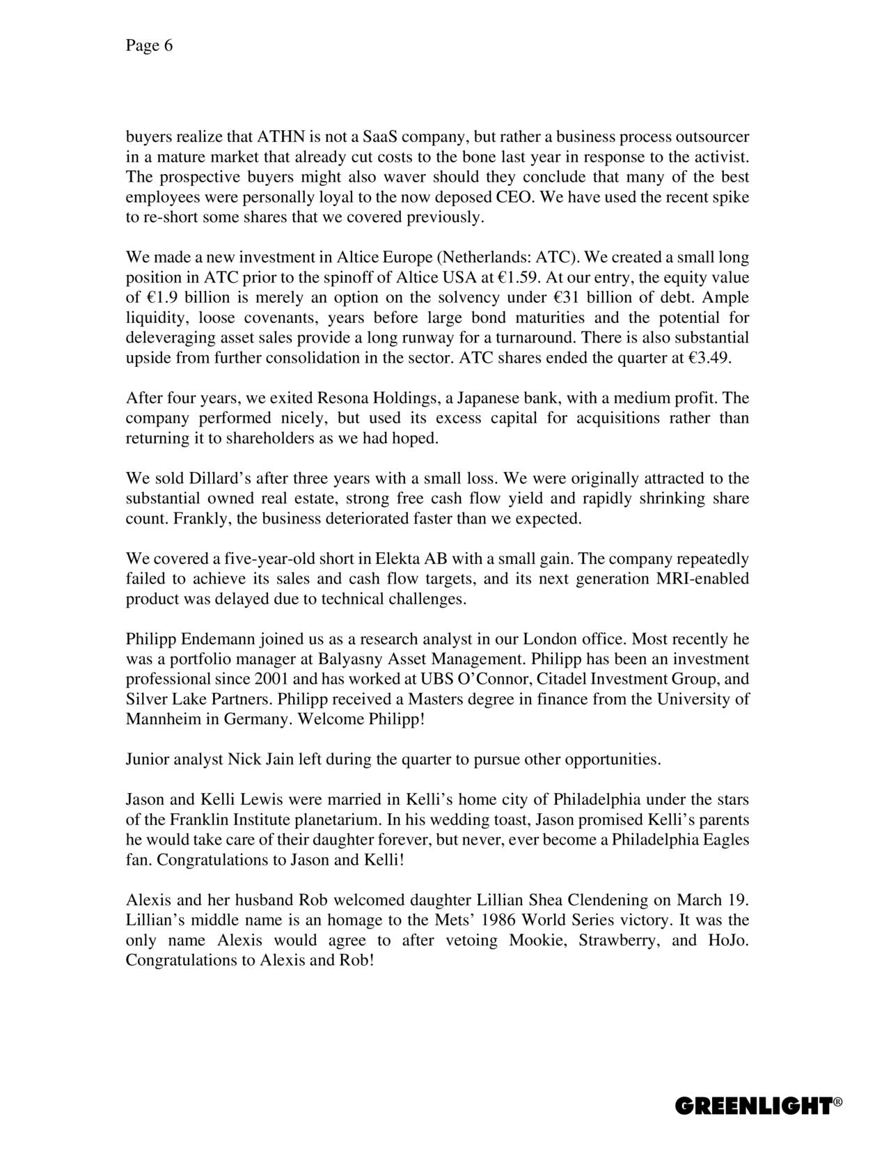 Greenlight Capital s David Einhorn Q2 2018 Letter NASDAQ GLRE 