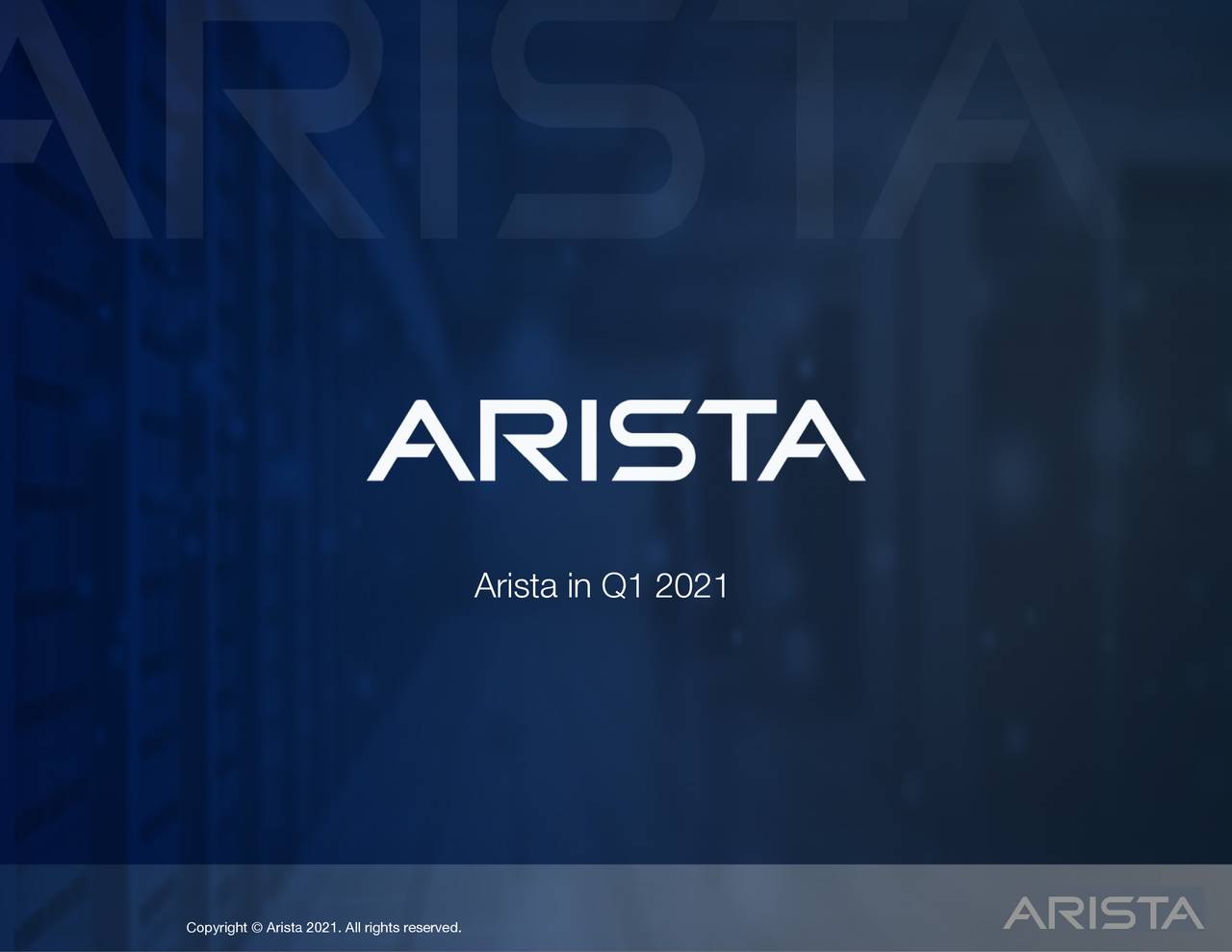 Arista in Q1 2021