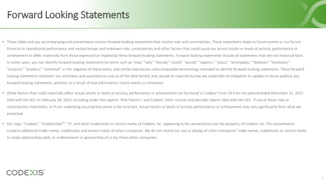 Codexis Stock Codexis (CDXS) Investor Presentation - Slideshow (NASDAQ:CDXS) 2022-05 ...
