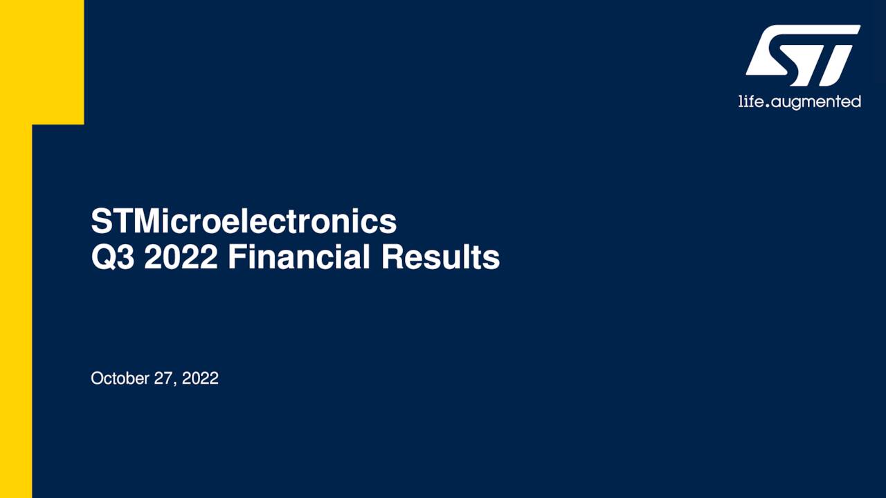 STMicroelectronics N.V. 2022 Q3 - Results - Earnings Call Presentation ...