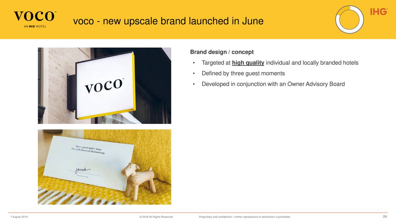 voco - new upscale brand launched in June