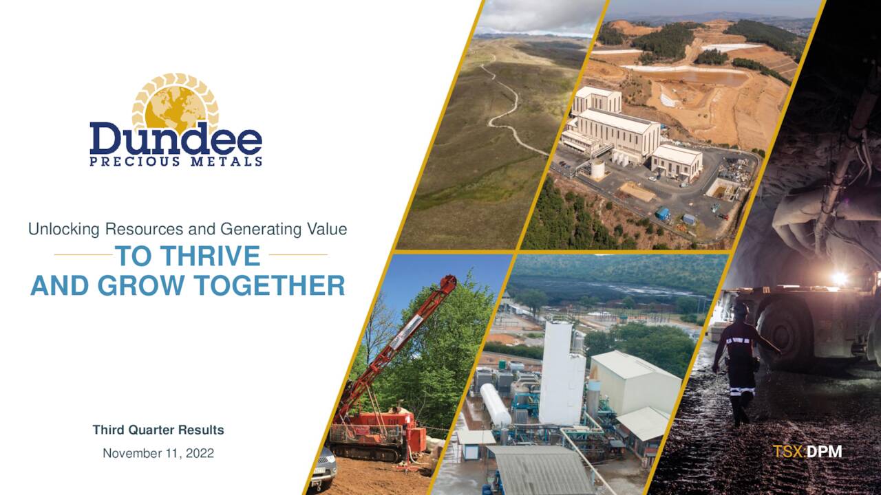 Dundee Precious Metals Inc. 2022 Q3 Results Earnings Call