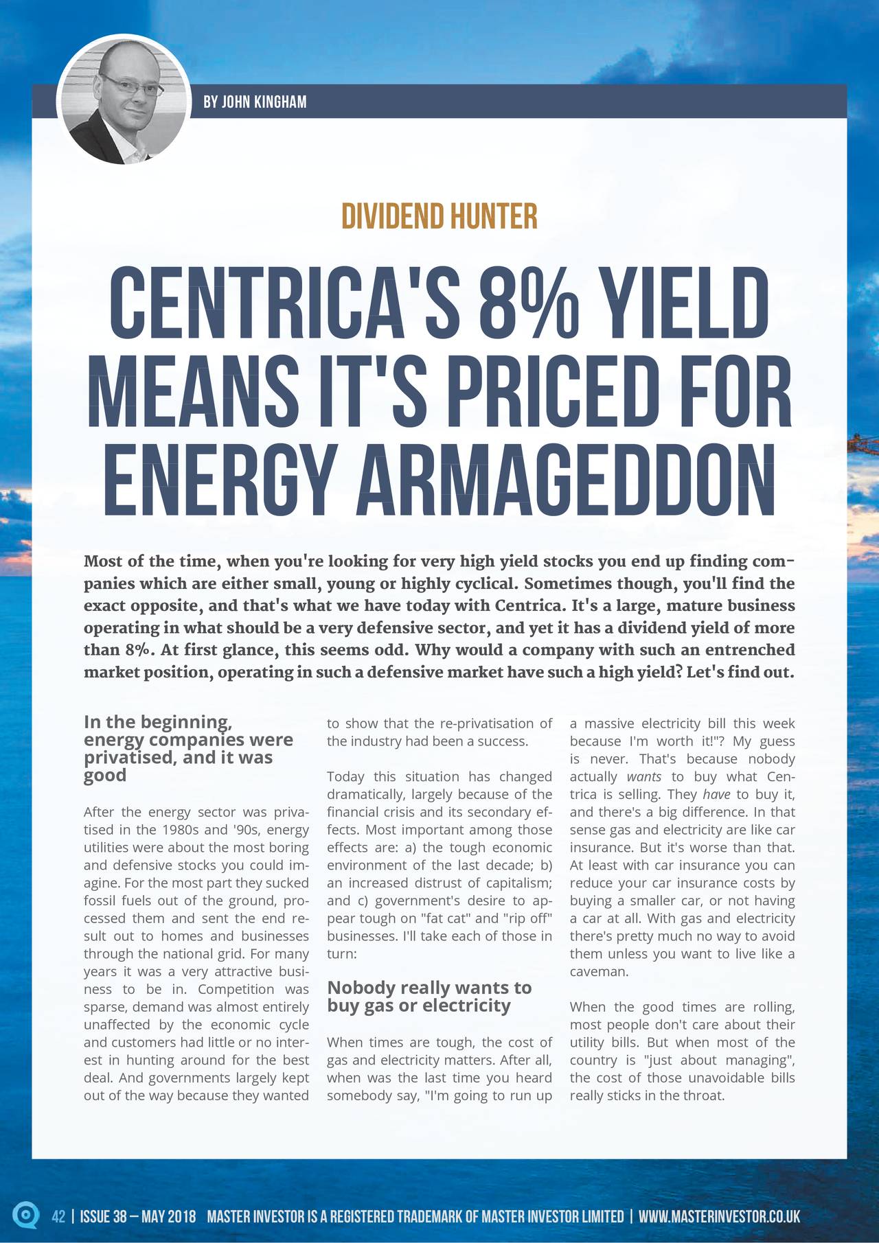 Centrica's 8 Dividend Yield Means It's Priced For Energy Armageddon