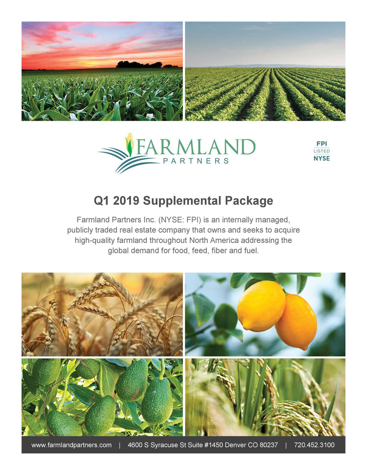 Farmland Partners Inc. 2019 Q1 Results Earnings Call Slides (NYSE