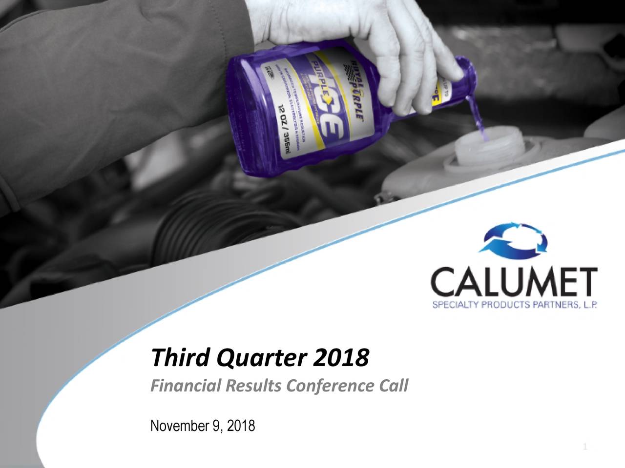 Calumet Specialty Products Partners, L.P. 2018 Q3 Results Earnings