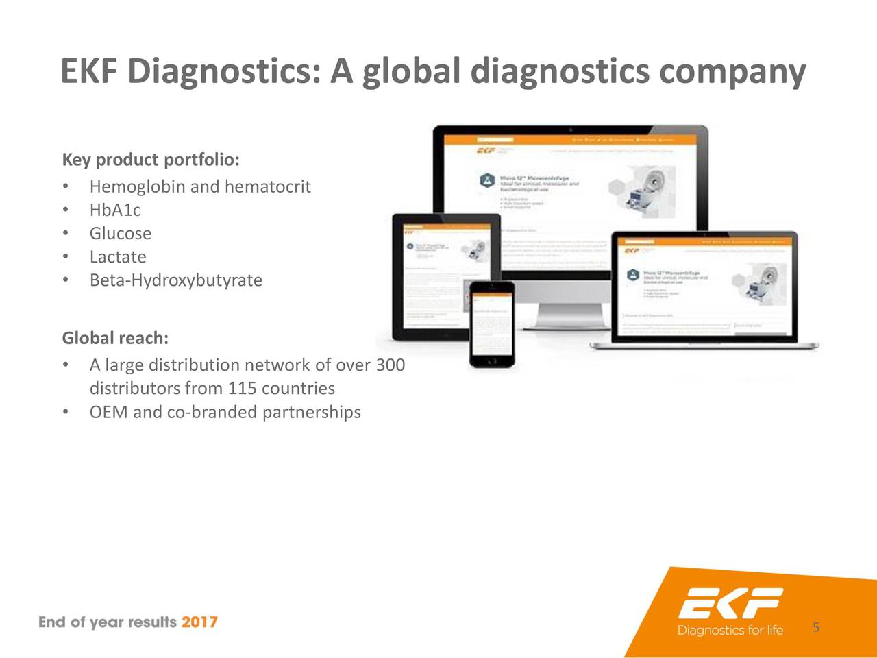 EKF Diagnostics Holdings PLC 2017 Q4 Results Earnings Call Slides