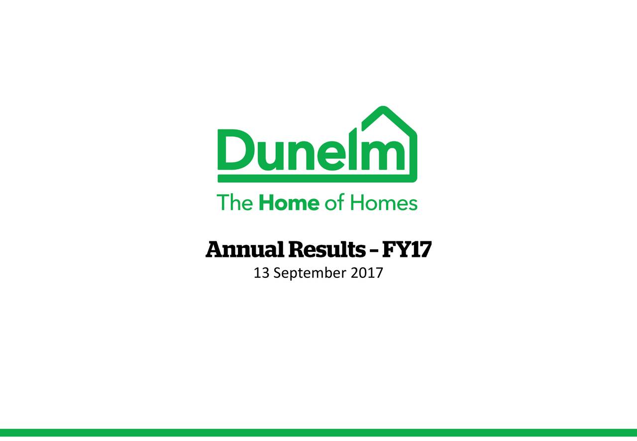 Dunelm Group PLC ADR 2017 Q4 Results Earnings Call Slides (OTCMKTS