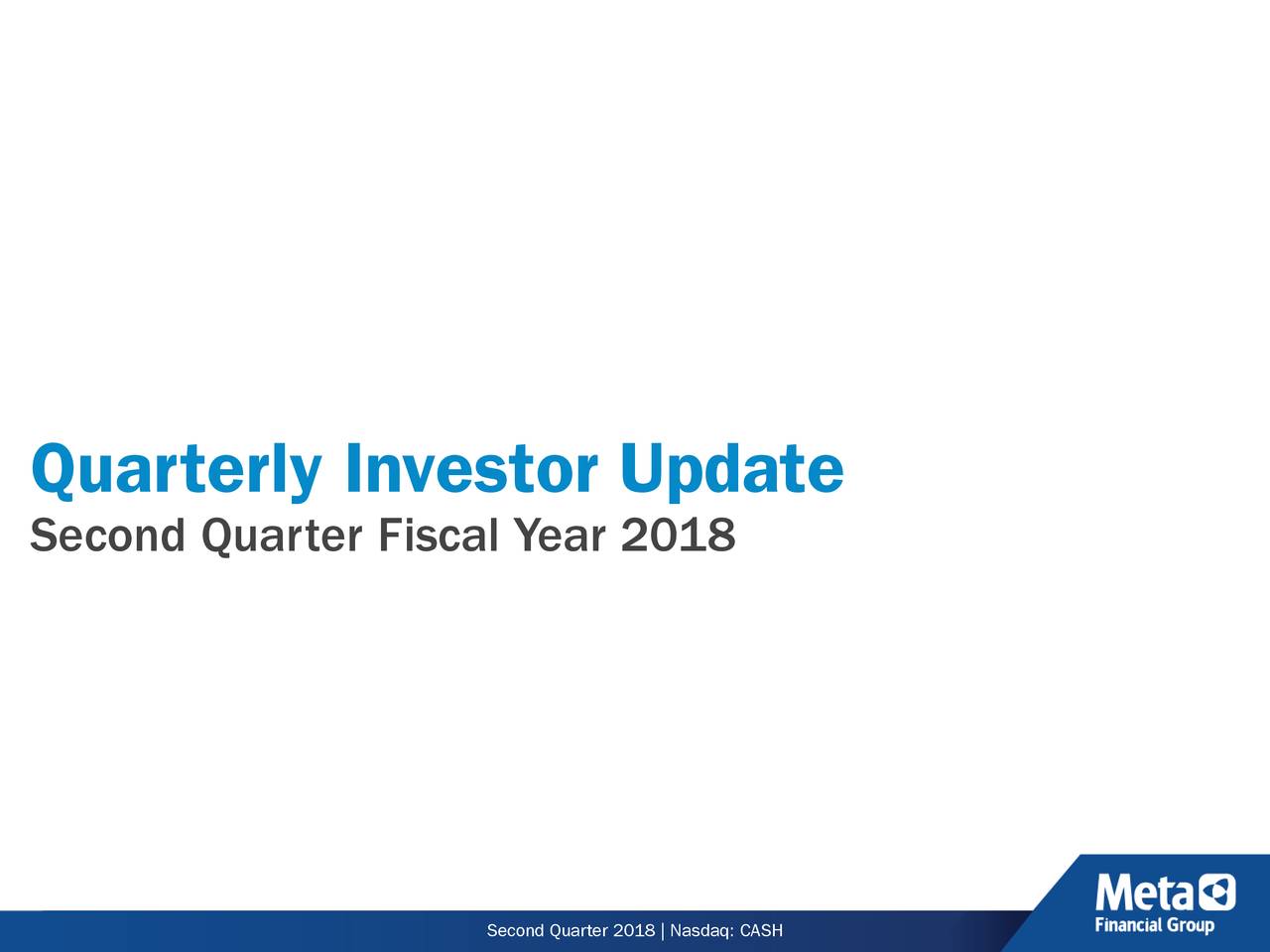 Quarterly Investor Update