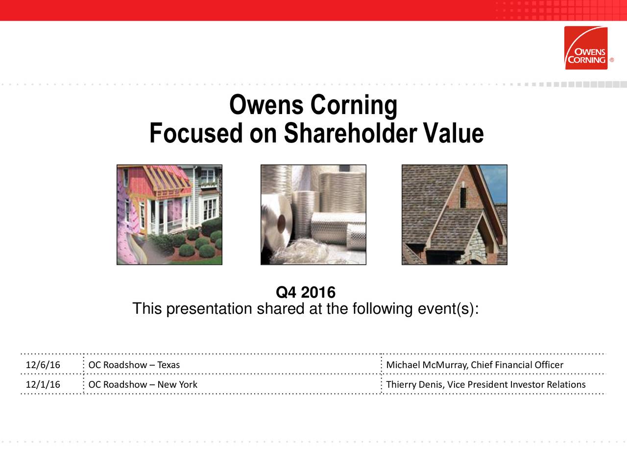 Owens Corning 2016 Q4 - Results - Earnings Call Slides (NYSE:OC ...