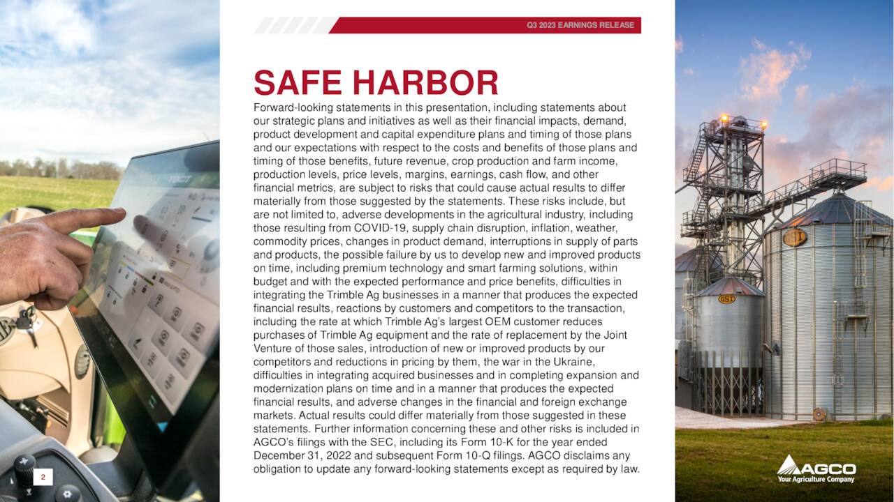 AGCO Corporation 2023 Q3 - Results - Earnings Call Presentation (NYSE ...