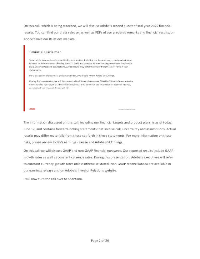 Adobe Inc. 2025 Q2 - Results - Earnings Call Presentation (NASDAQ:ADBE ...