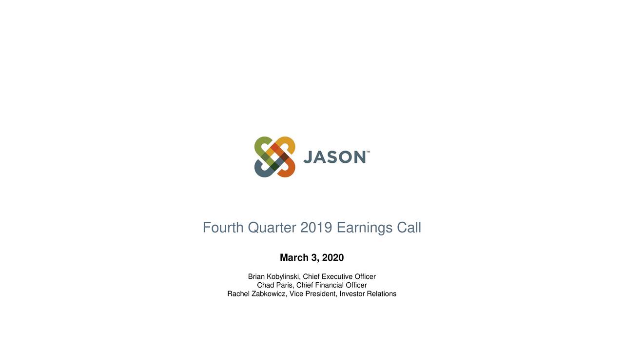 Fourth Quarter 2019 Earnings Call