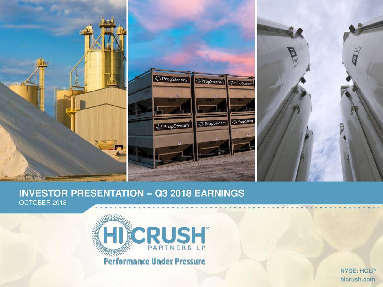 Hi-Crush Partners LP 2018 Q3 - Results - Earnings Call Slides (OTCMKTS ...