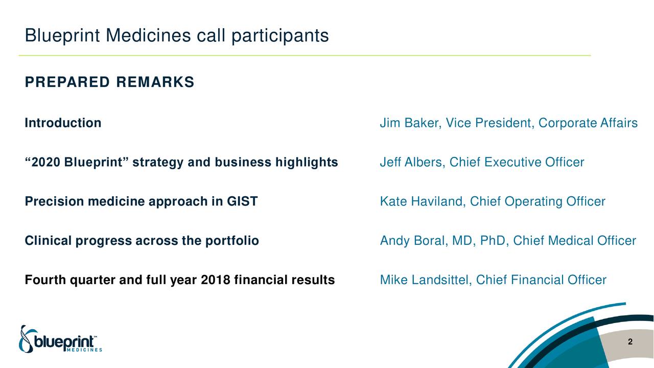 Blueprint Medicines 2018 Q4 - Results - Earnings Call Slides (NASDAQ ...