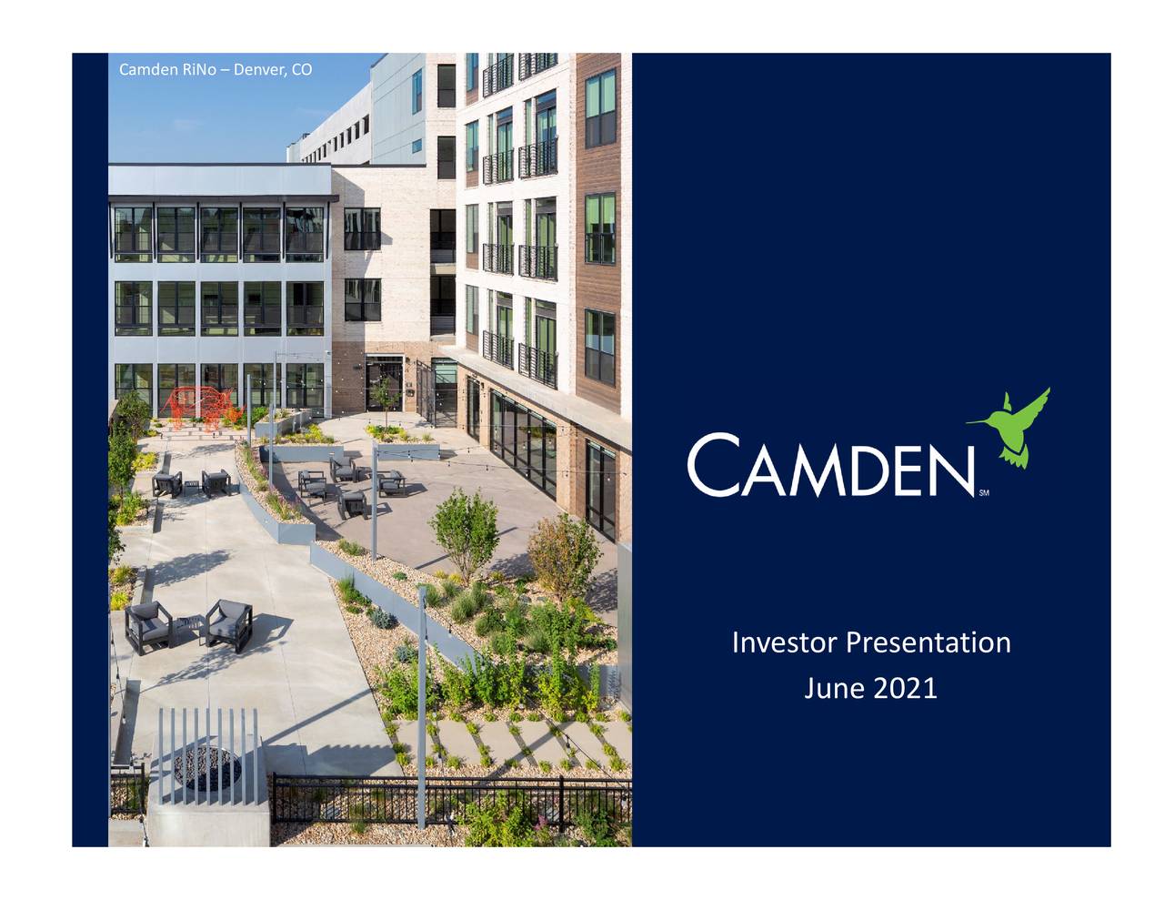 Camden Property (CPT) Presents At REITweek 2021 Investor Virtual