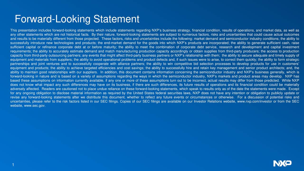 NXP Semiconductors N.V. 2019 Q2 Results Earnings Call Slides