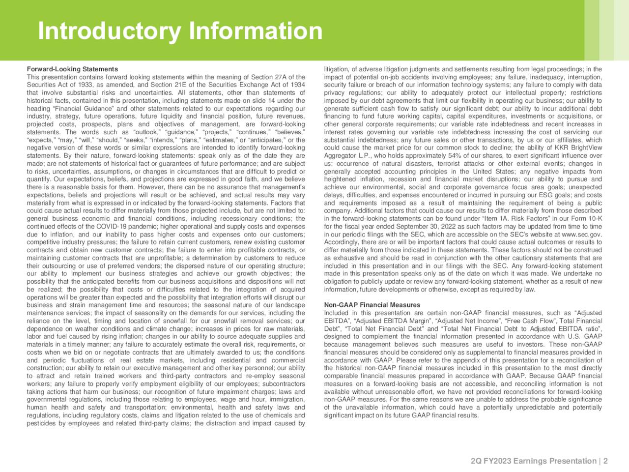 BrightView Holdings, Inc. 2023 Q2 Results Earnings Call