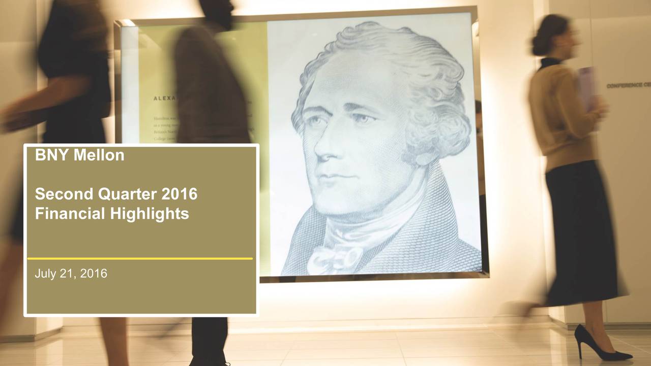 The Bank of New York Mellon Corporation 2016 Q2 Results Earnings