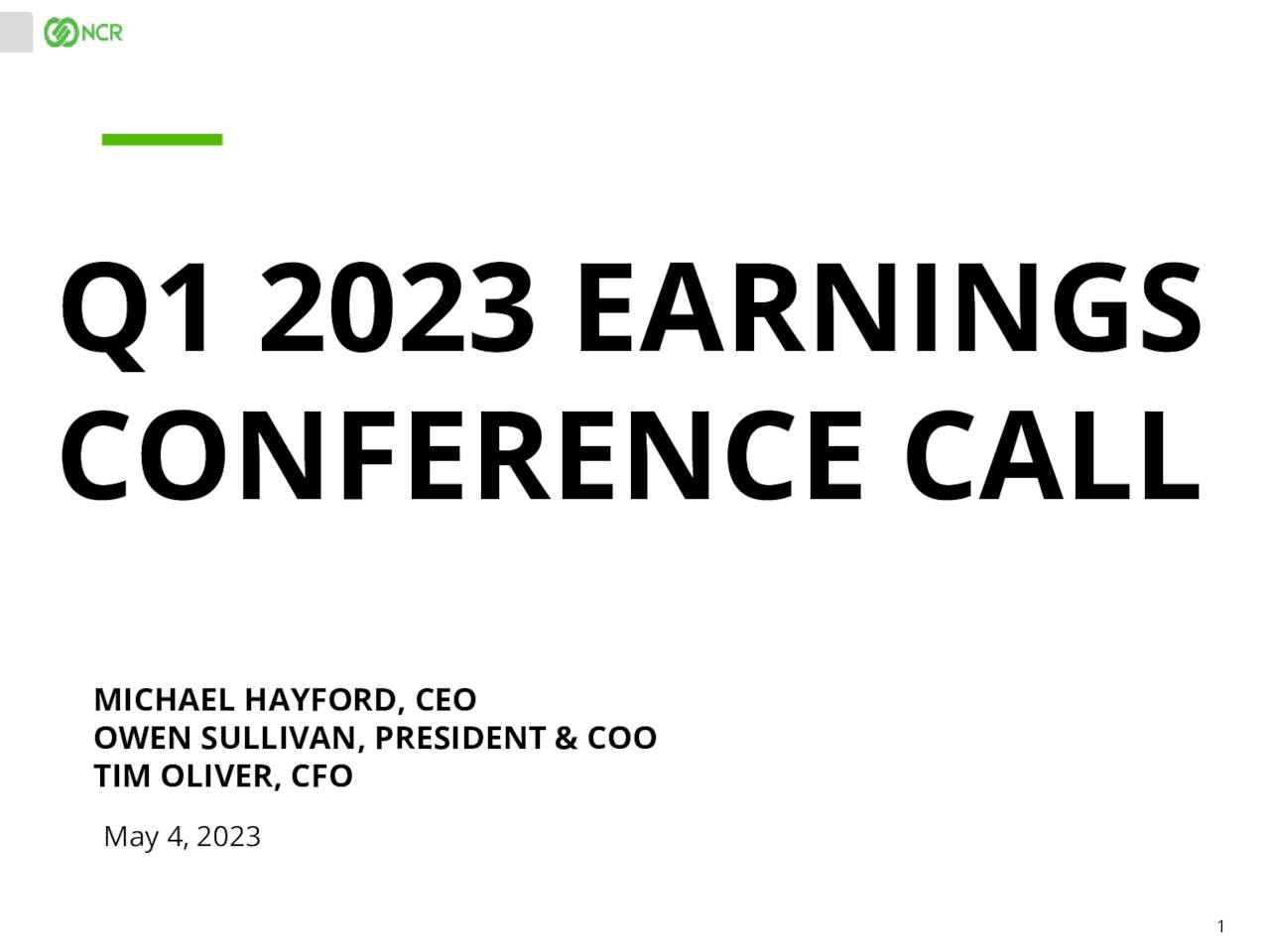 Q1 2023 EARNINGS