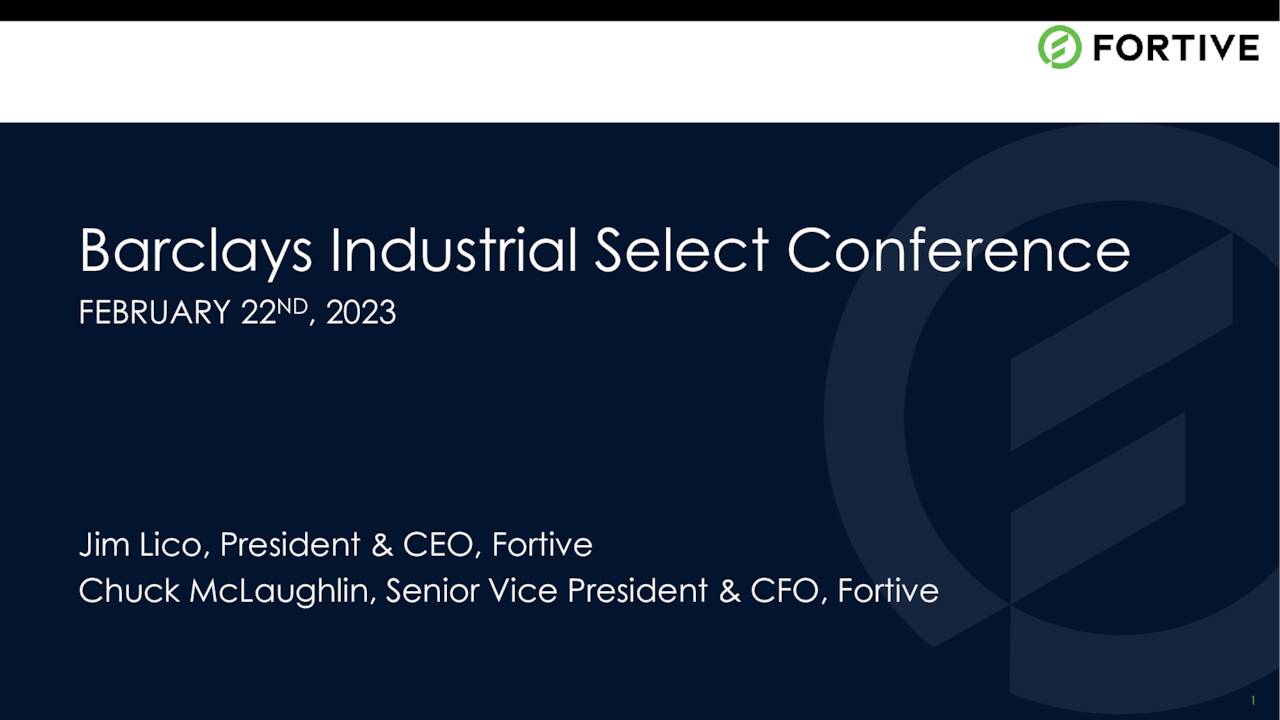 Barclays Industrial Select Conference