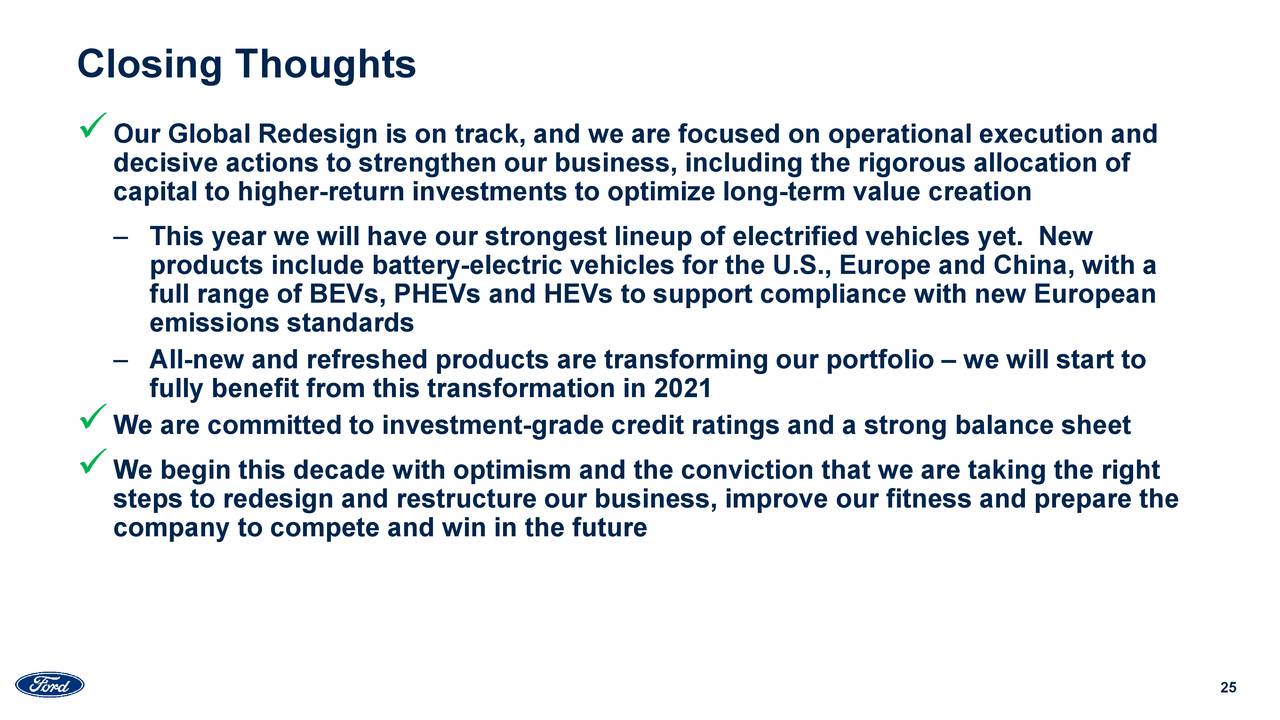 Ford Motor Company 2019 Q4 Results Earnings Call Presentation (NYSE