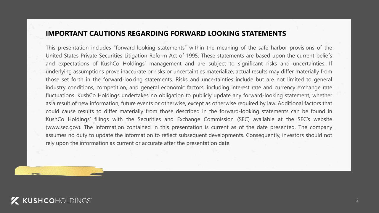 KushCo Holdings, Inc. 2020 Q1 Results Earnings Call Presentation