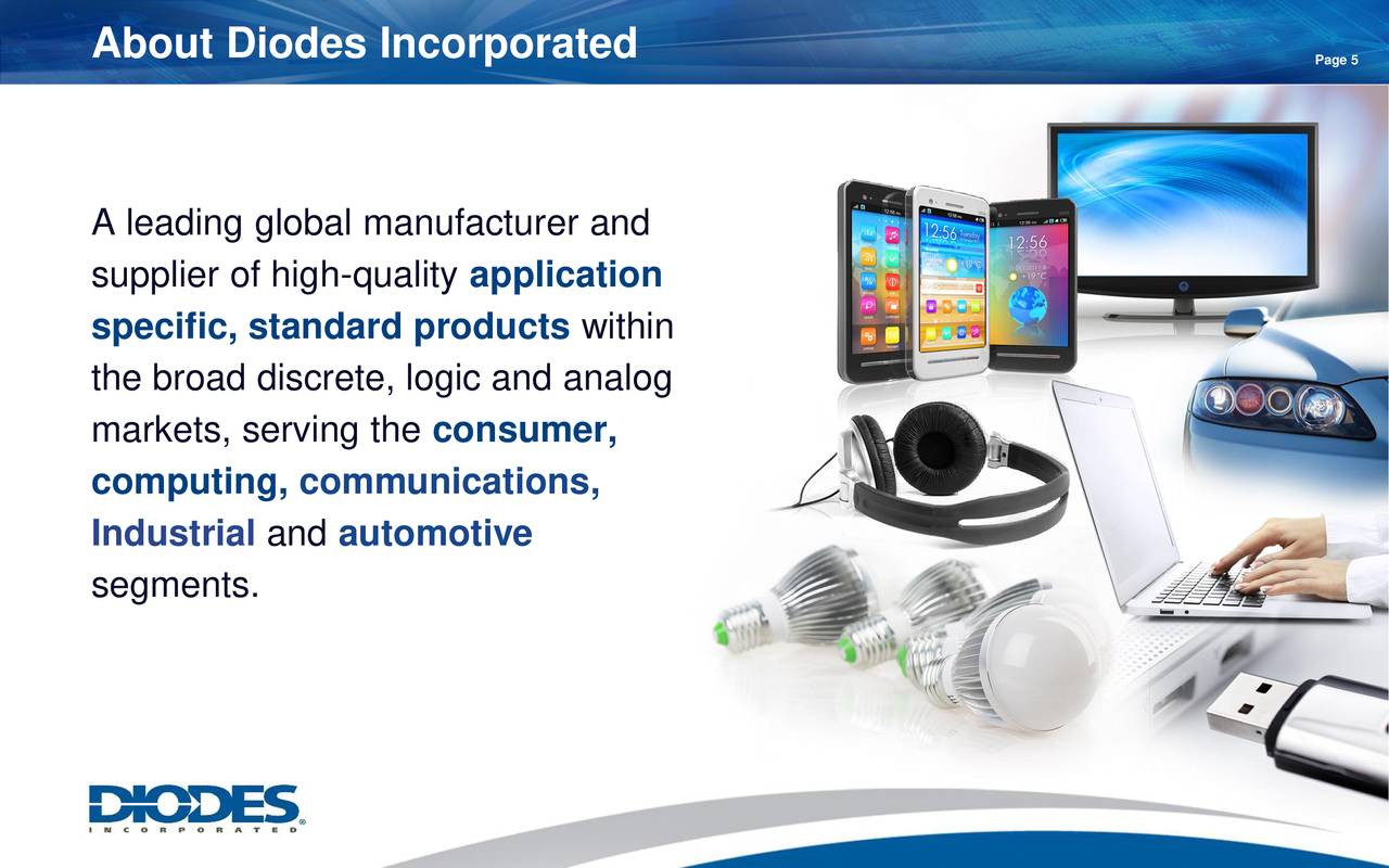 Diodes Incorporated 2018 Q1 Results Earnings Call Slides (NASDAQDIOD) Seeking Alpha