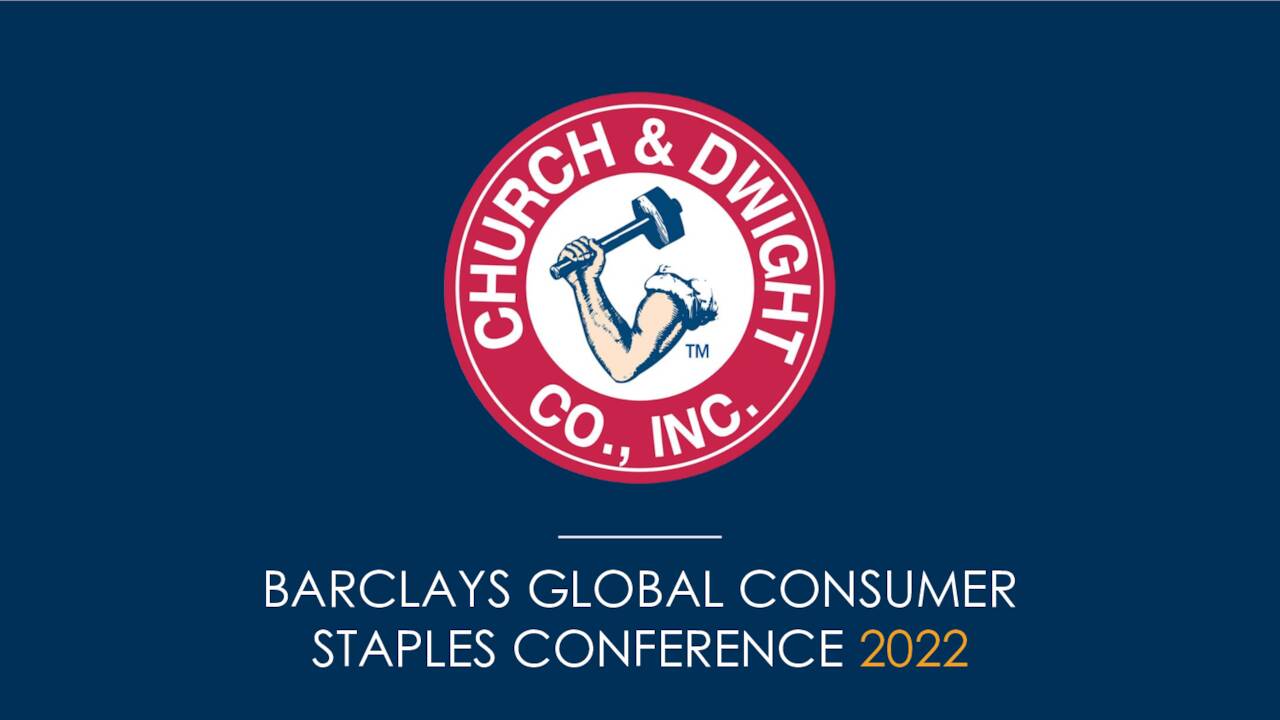 Church & Dwight (CHD) presents at Barclays Global Consumer Staples