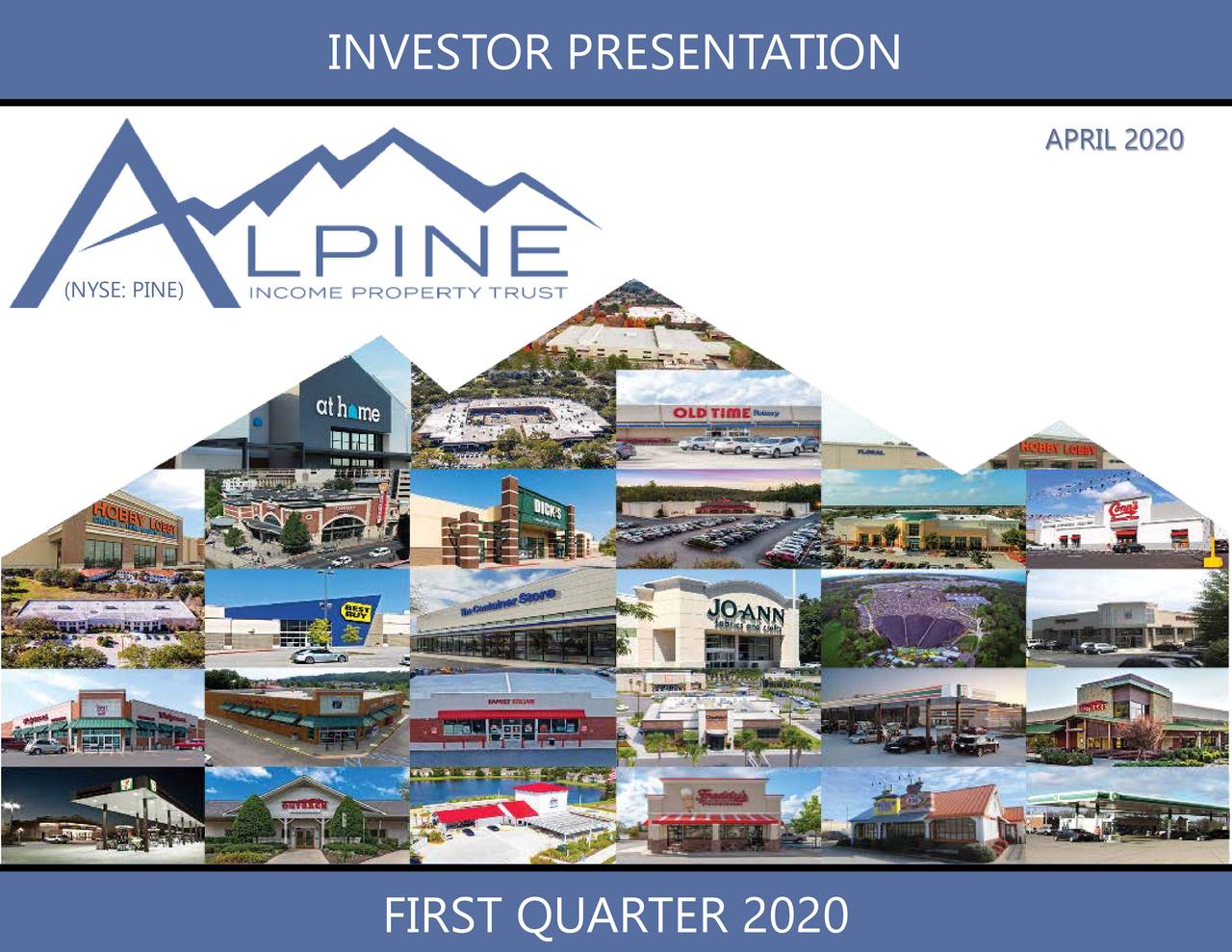 Alpine Property Trust, Inc. 2020 Q1 Results Earnings Call