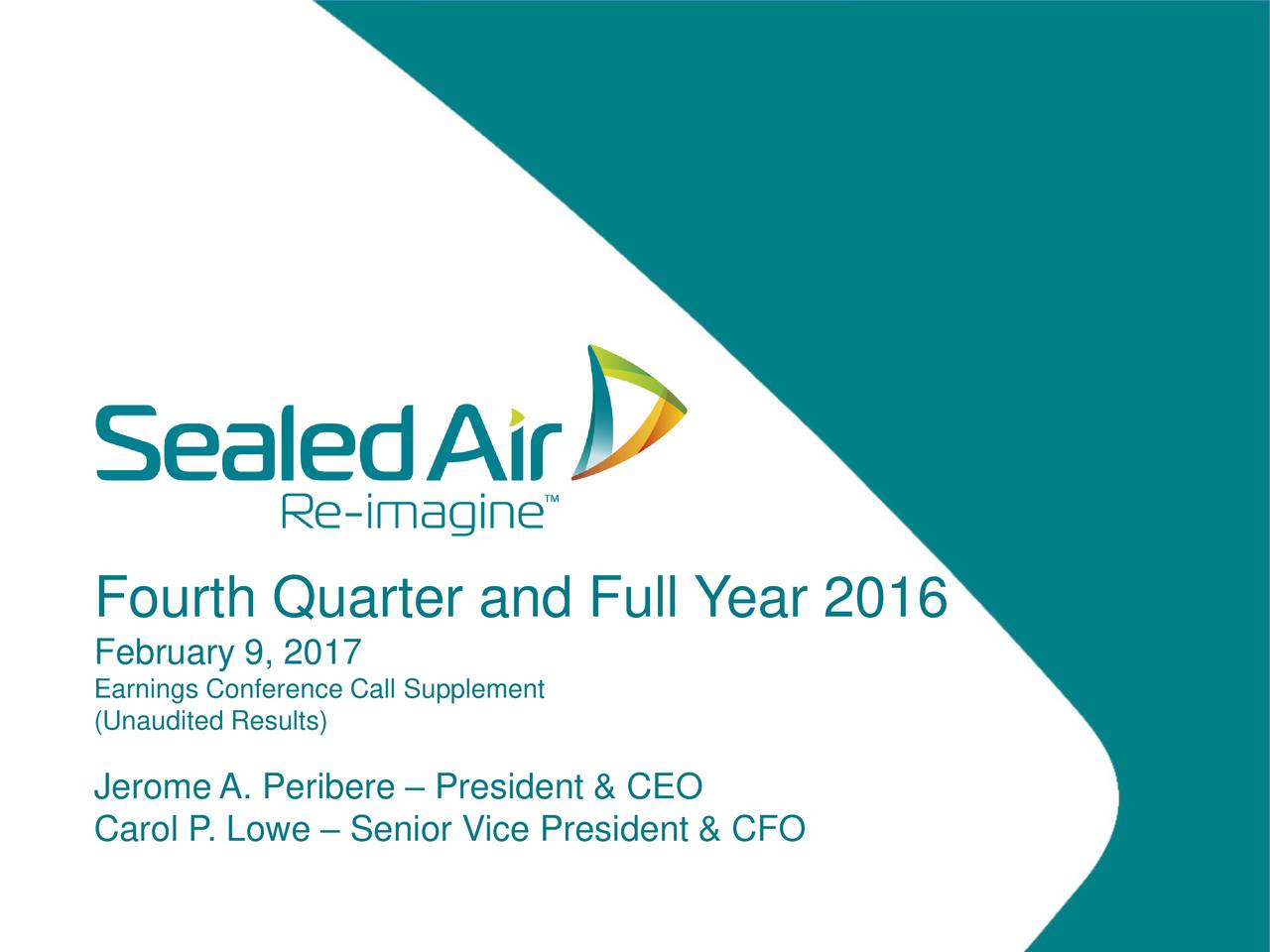 Sealed Air Corporation 2016 Q4 Results Earnings Call Slides Nysesee Seeking Alpha 3718